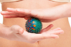 Acupressure Rubber Ball with Metal Needles for Pain Relief and Anti-aging